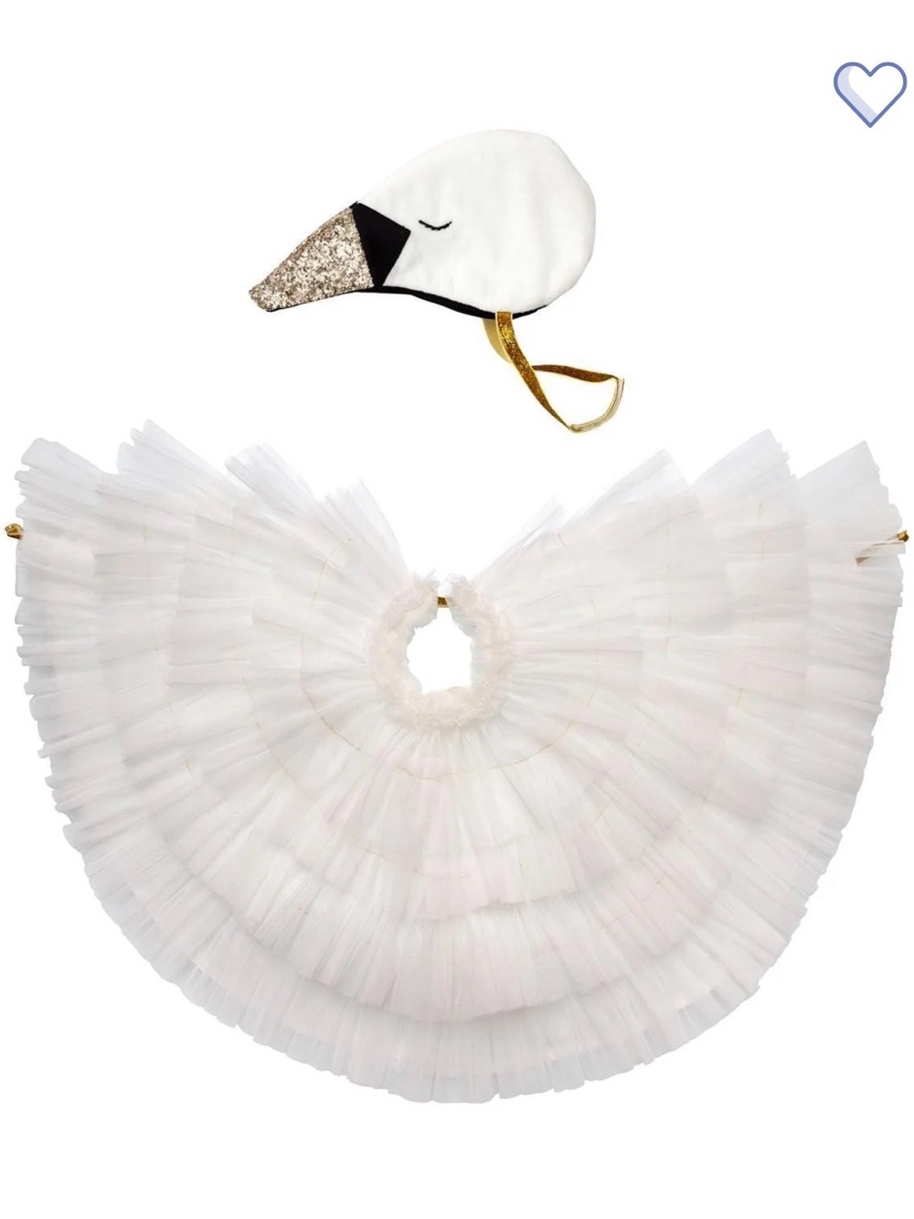 Meri Meri - Kids White Swan Cape and Mask Costume Set